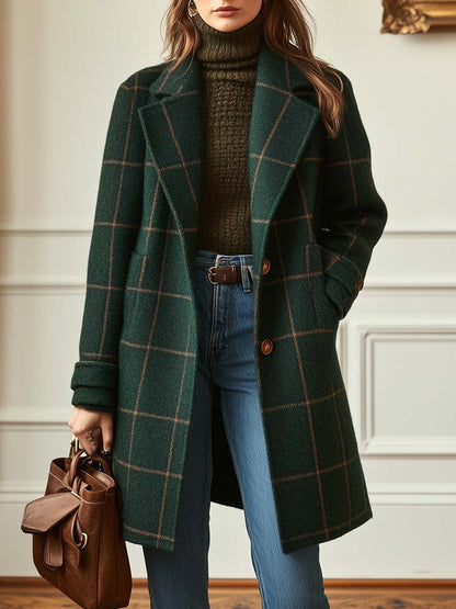 Ardelle™ – Classic Check Wool Coat