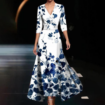Vivian | Snygg elegant mönstrad klänning